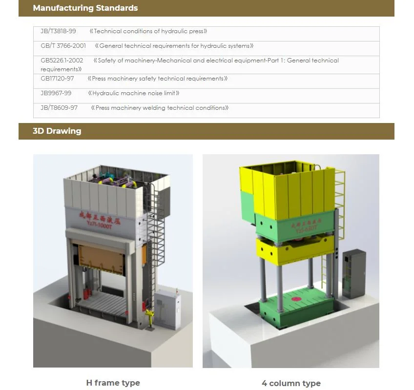 CE/ISO Standard SMC BMC FRP Gmt DMC Manhole Cover Water Tank Auto Part Panel Hydraulic Press 800 Ton/ 400 Ton/ 600 Ton Hydraulic Press Hydraulic Press Machine