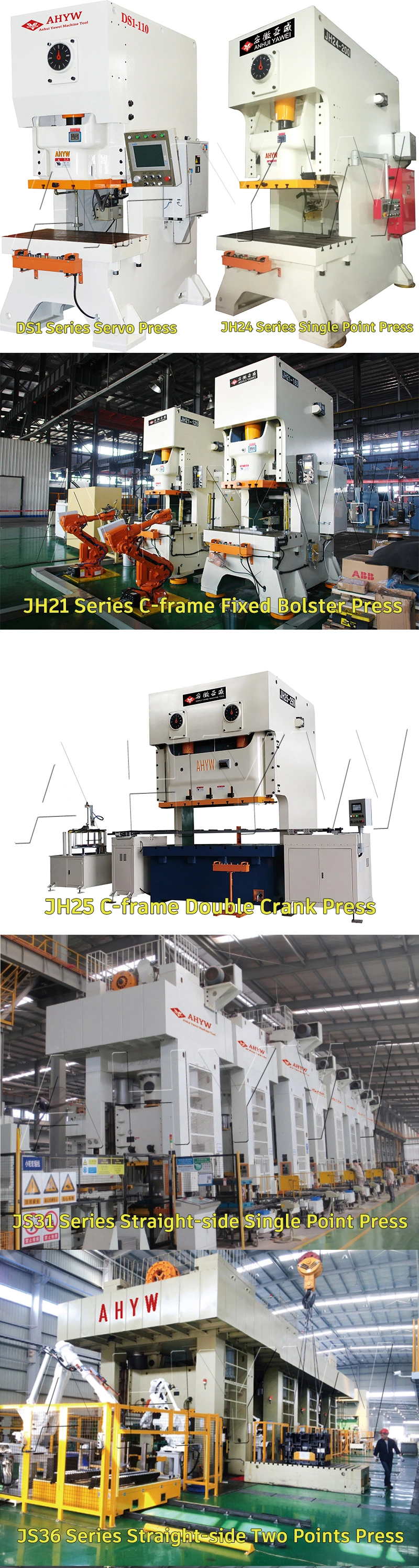 Jh21 80 Ton Open Type Single Point Crankshaft Punching Power Press Machine