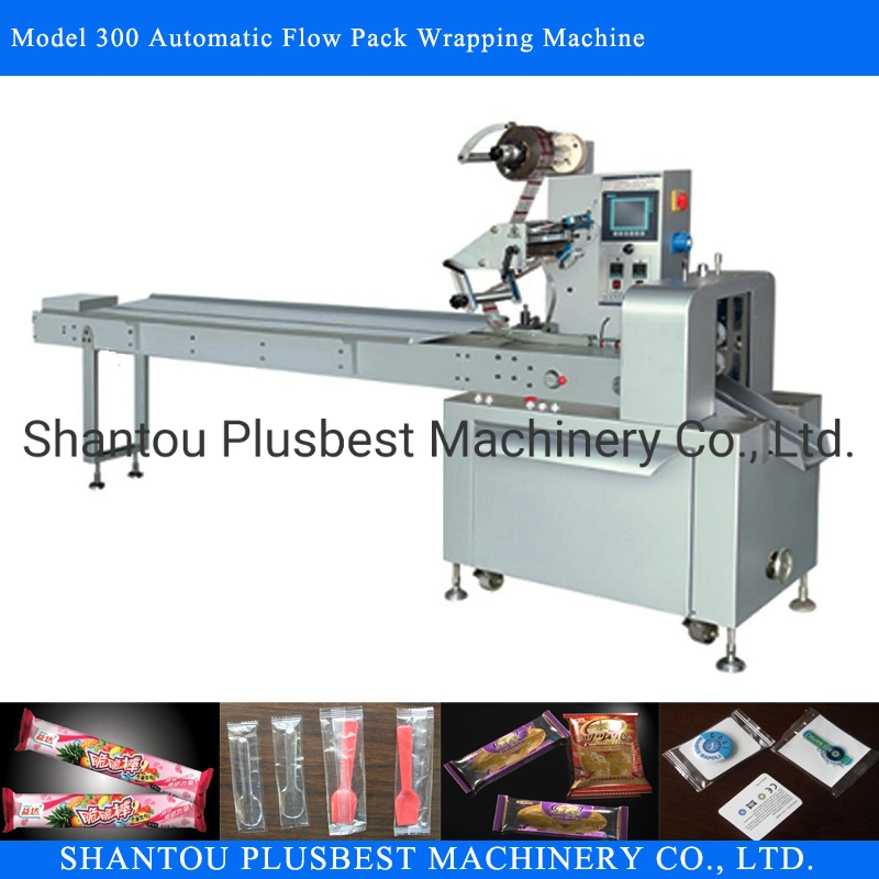 Hand Feeding Servo Control Food Bread Burger Packaging Machine