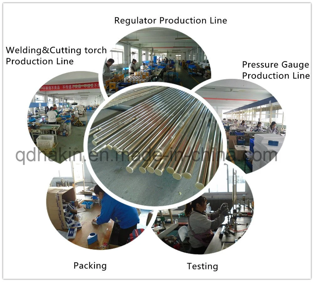 Air Compressor Tube Argon Pressure Regulator Dual Pressure Regulator Gas Pressure Reducer G5 / 8 Cga580 for Welding Gas