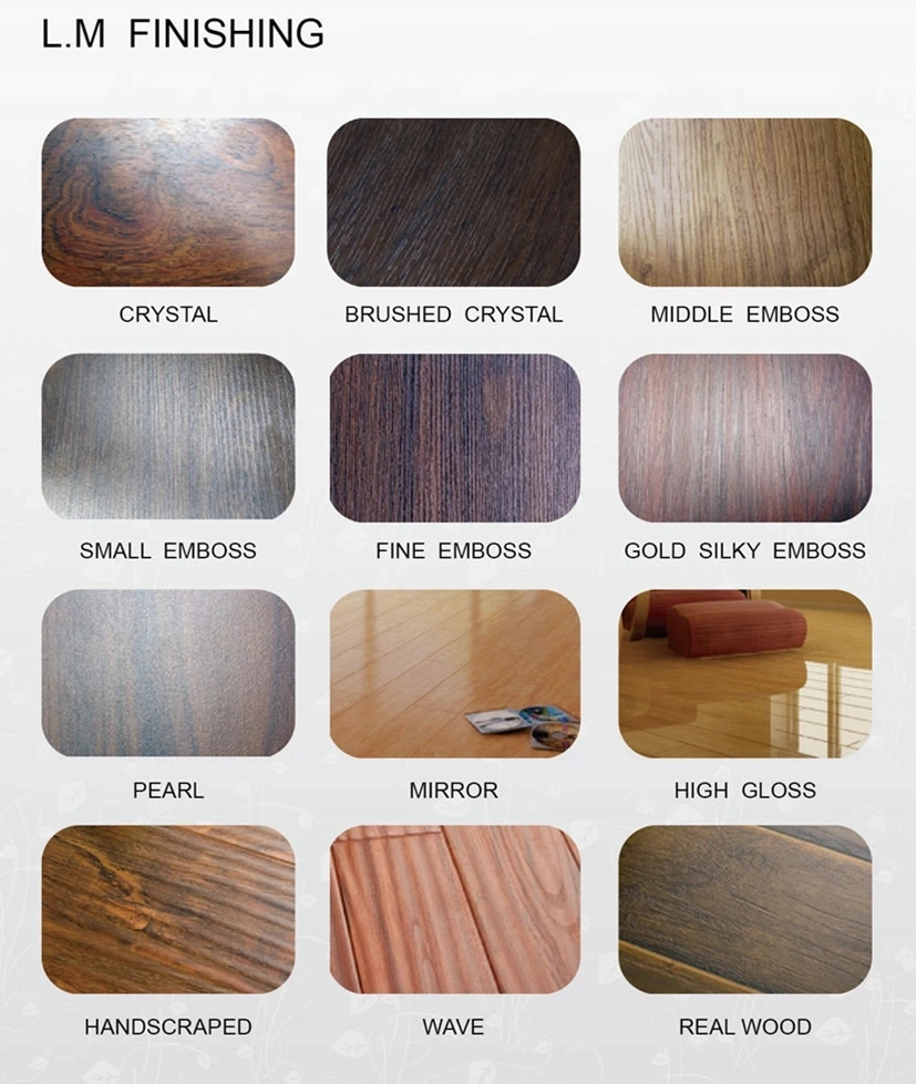 High Quality German Technology Water Proof Arc Click 12mm HDF Grey/ Gray Oak Laminate Flooring