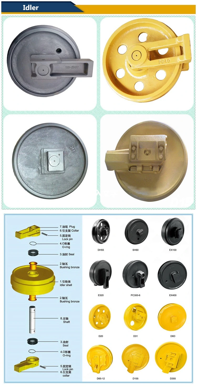 Track Idler Roller Assy for Hitachi Excavator Ex200 Idler Cushion