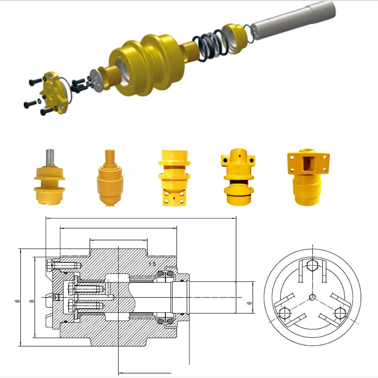 High Quality PC200-8 Carrier Roller, Sk200 Top Roller, Cat320 Carrier Roller, Ex200 Upper Roller