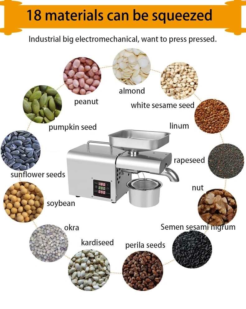 Home Use Oil Press, Corn Oil Expeller Mini Cold Press Oil Machine