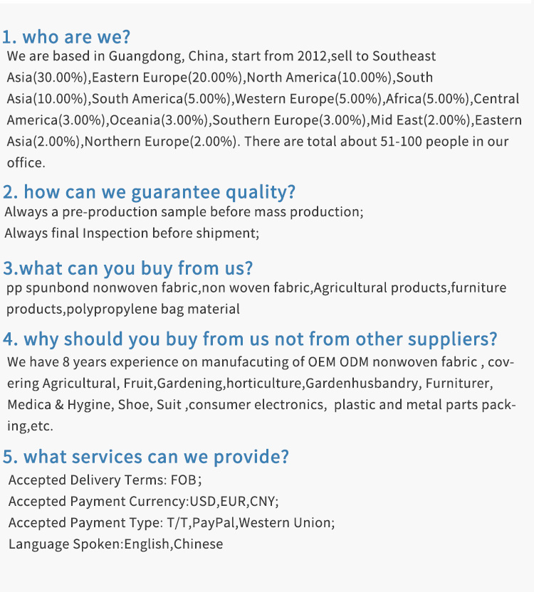 Nonwoven Fabric Made in China Waterproof Cloth Woven Polypropylene Rolls