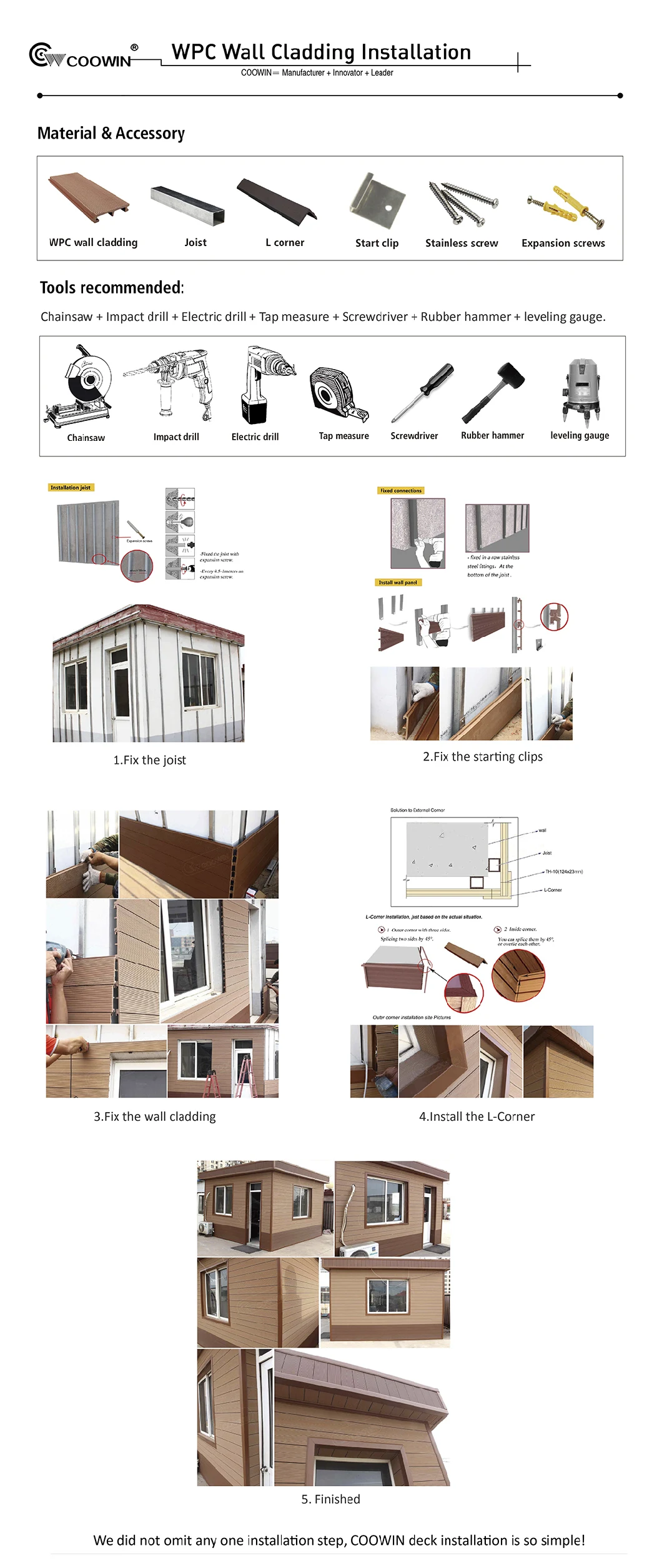 Composite Exterior Wall Siding Anti Acid Wall Siding