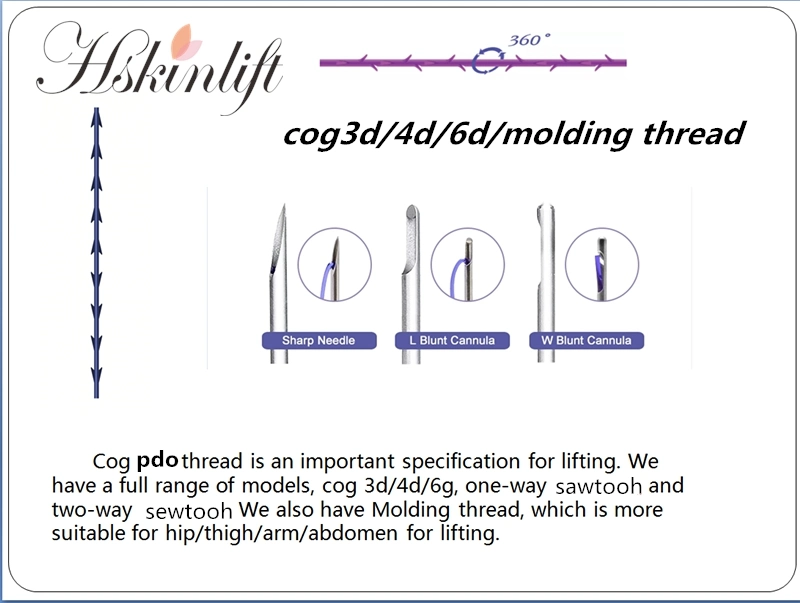 Face Lifting Pdo Cog 4D Molding Cog Hilos Tensores Pdo Thread Lift Korea