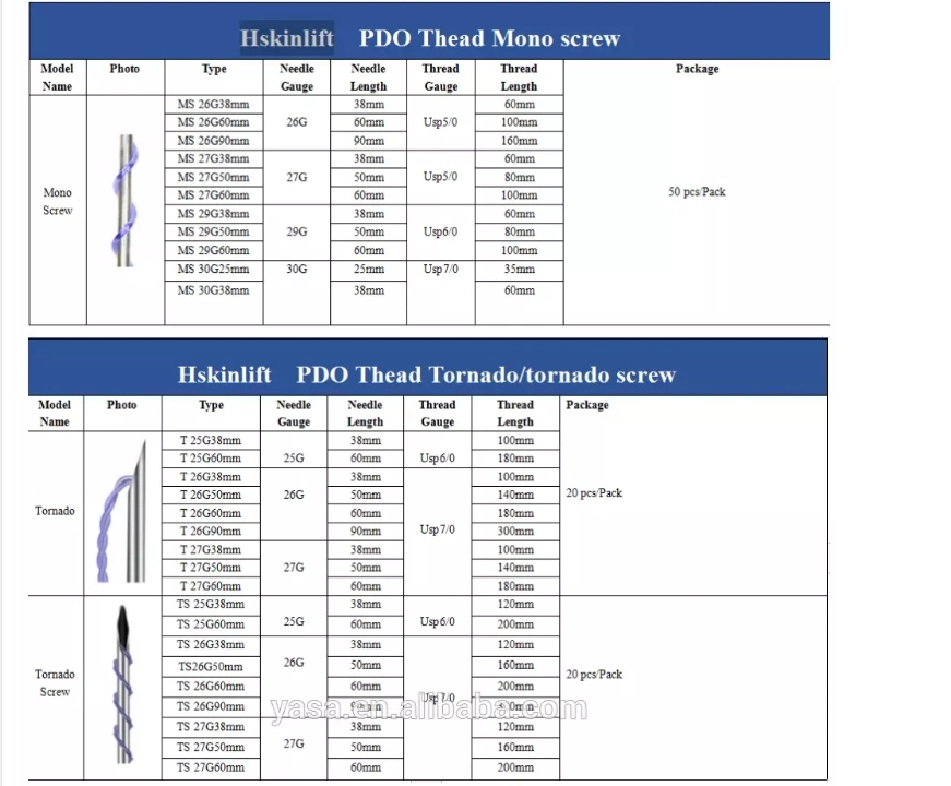 Medical Absorbable Pdo Thread Lift Korea, Pdo Cog Thread Lift Blunt L Type