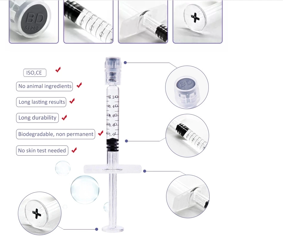 10ml Hyaluronic Acid Ha Filler Hyaluronic Acid Filler Korea Dermal Filer for Buttock Injection