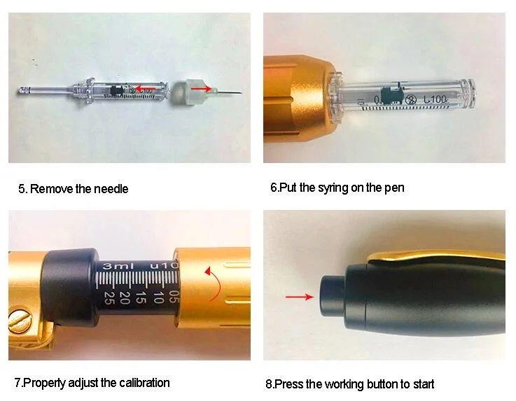 2 in 1 Needle Free Injection Mesotherapy Hyaluronic Acid Dermal Filler Lip Filler Hyaluron Pen Gun