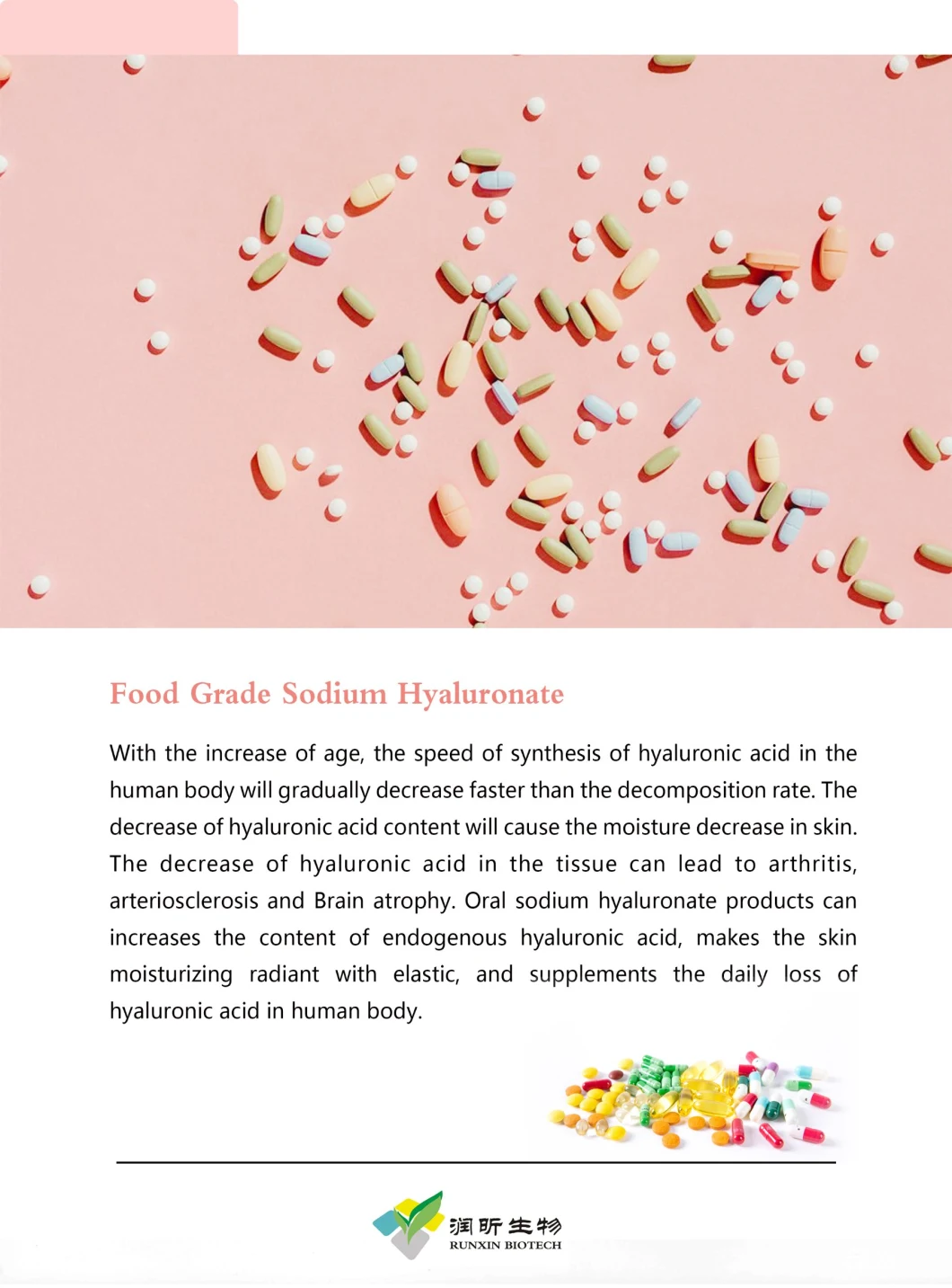 High Quality Food Grade Hyaluronic Acid Powder Manufactures