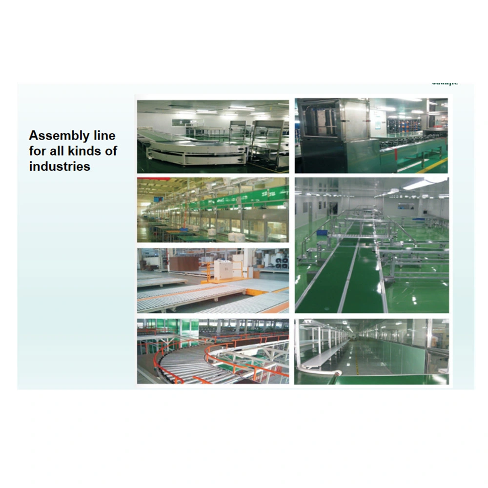 Belt Line Assembly Line Green PVC Conveyor Customized