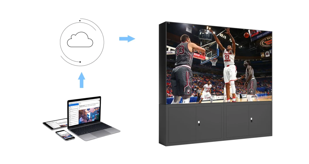 55 Inches Digital 1g Lighter HD LFT LCD Advertising TV Linux Video Wall Display Screen