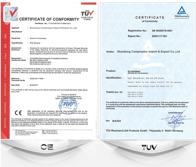 90kw 8bar Double-Stage Electric Screw Portable Air Compressor for Spray Painting