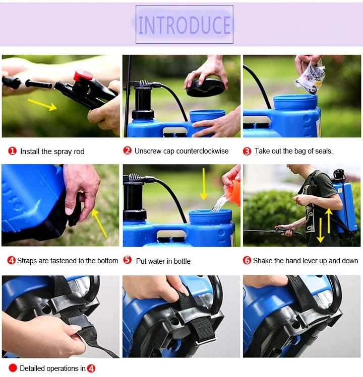 16 Liters Battery Powered Electric Pesticide Garden Backpack Knapsack Agricultural Spray Machine Pump Battery Sprayer