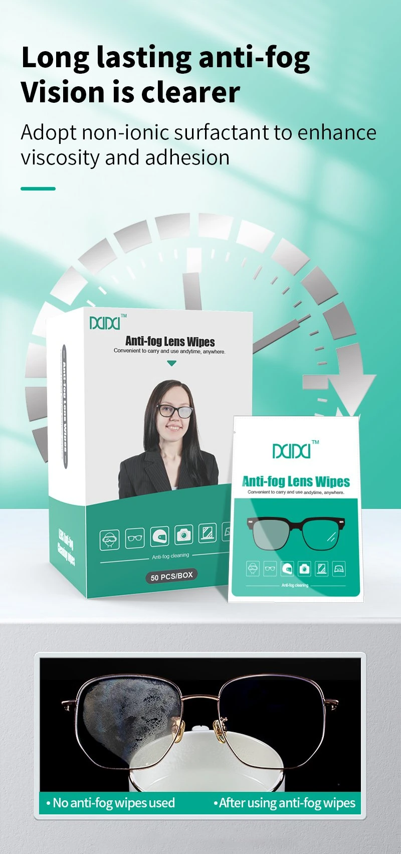 Anti Fog Cloth Anti-Fog Wipes Cleaning Cloth Wet Anti Fog Lens Wipes Anti-Fog Glasses Cloth Anti Fog Wet Wipes