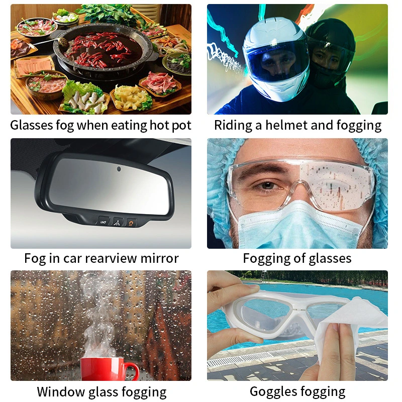 Wet Anti Fog Cloth Anti-Fog Wipes Cleaning Cloth Wet Anti Fog Lens Wipes Anti-Fog Glasses Cloth Anti Fog Wet Wipes