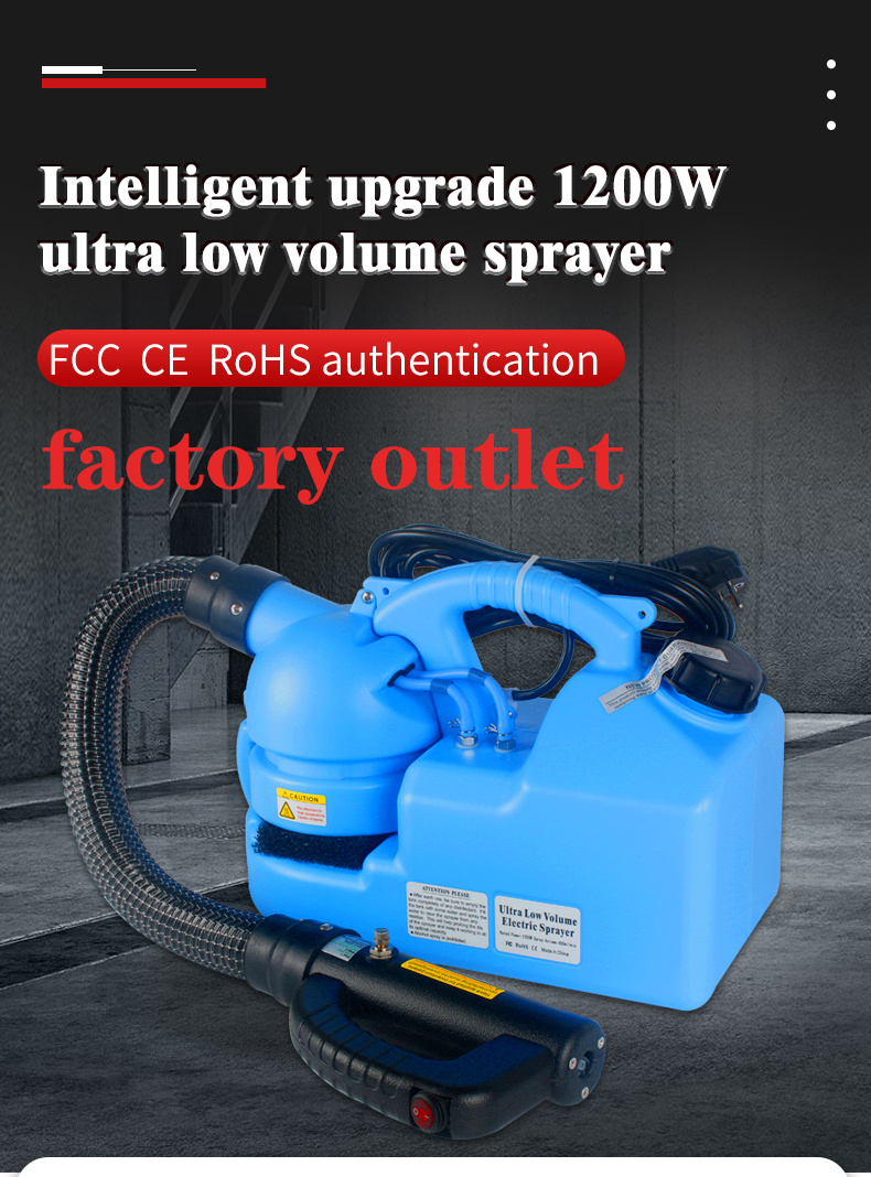 Factory Direct Sale 7L Ulv Electrostatic Cold Fogger Disinfection Sprayer