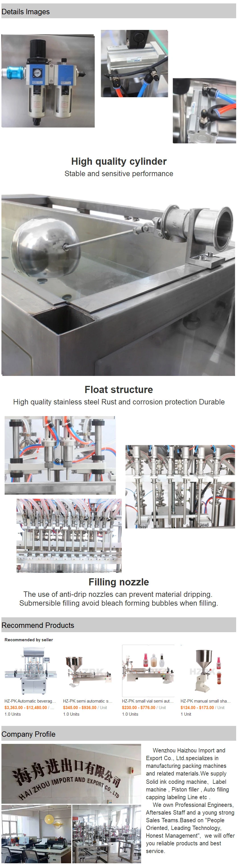 Hzpk 4 Heads Automatic Hand Sanitizer Filling Machine/ Sanitizer Filling Machine/ Hand Sanitizer Filler