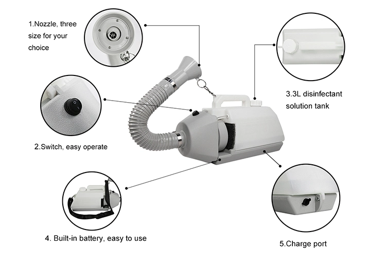 Portable Pest Control Fog Mist Duster Fogging Misting Fogger Machine