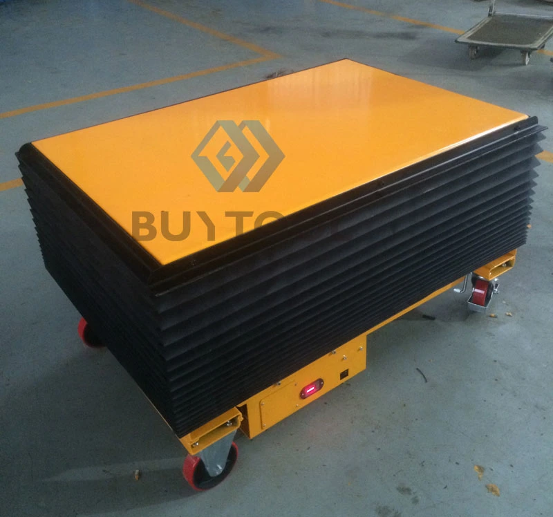 Battery Powered Scissor Lift with Powered Roller Conveyor