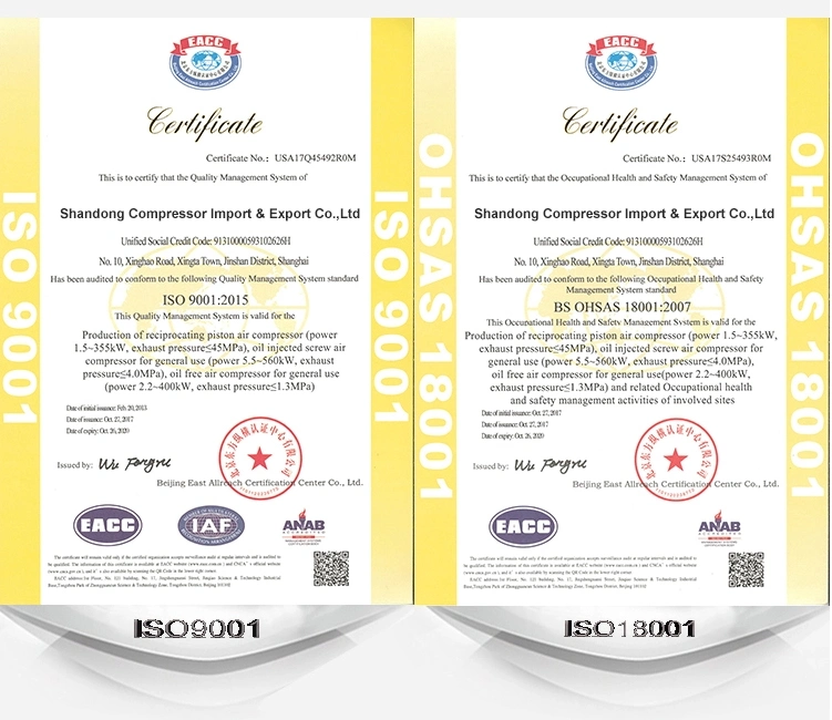 90kw 8bar Double-Stage Electric Screw Portable Air Compressor for Spray Painting