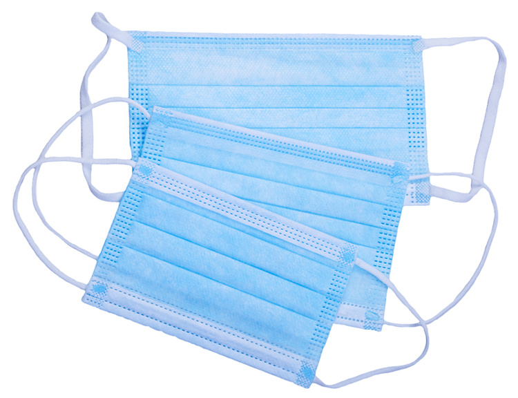 3 Ply Non Woven Thick Pleated Protective Anti Dust Sterilized Earloop Face Mask Disposable