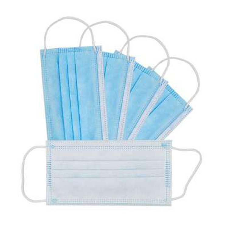 3 Ply Non Woven Disposable Face Masks Anti Dust Pollution Droplets