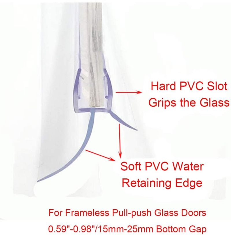 Bubble Bottom Seal Shower Glass Door Weather Strip