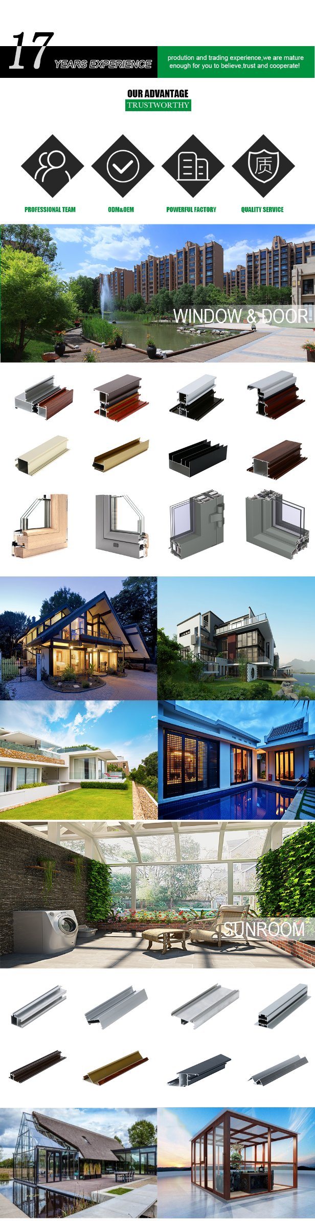 6063 Architecture Extruded Aluminum Products /Anodized Extrusion Aluminium Profiles