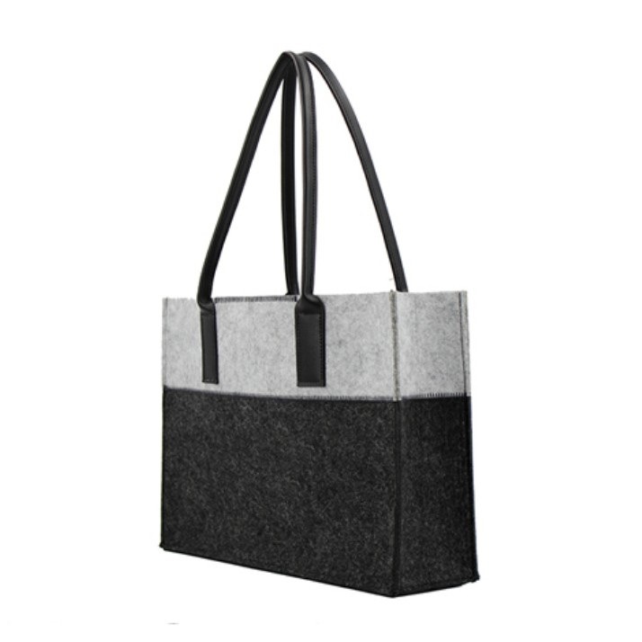Felt Bag Custom Logo Felt Women Shoulder Bag Felt Handbag Wool Felt Shopping Tote Bag