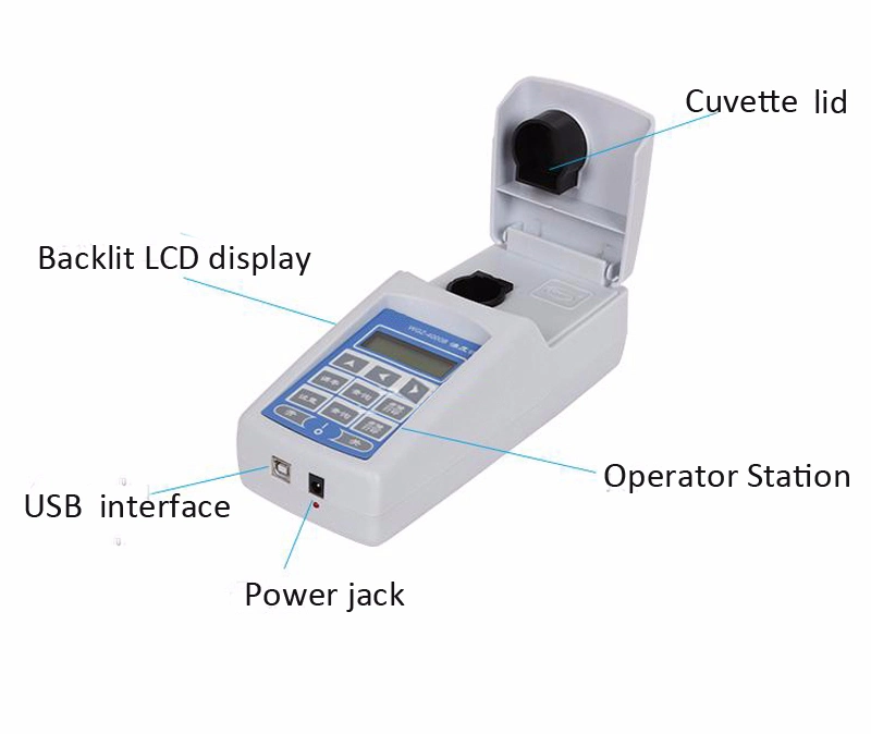 Water Test Digital 0-500 Ntu Portable Turbidity Meter