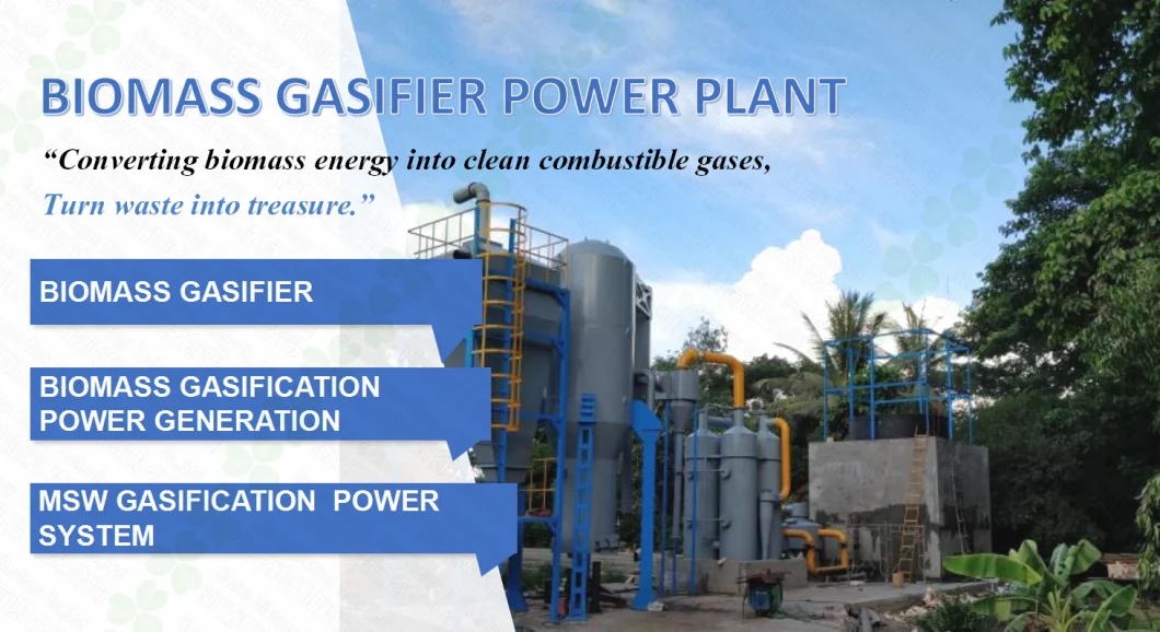 No Noise Environmental Friendly Waste Gasification Power Generation Gasifier Plant