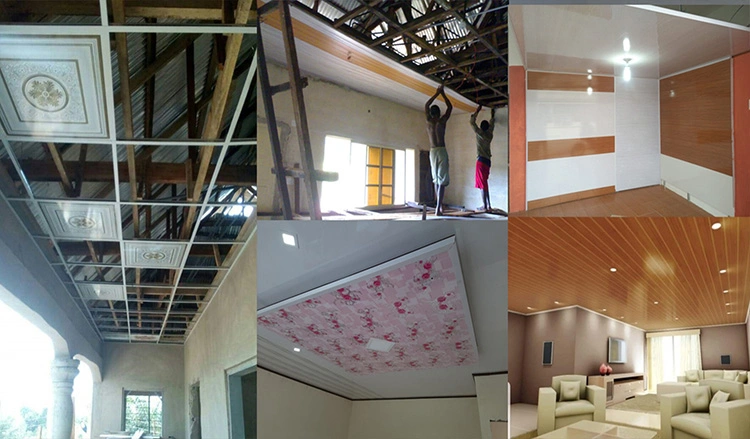 Chinese Factory Low Price High Quality Ceiling PVC Ceiling Board Hot Stamping Panel UV PVC Wall Panel for Inside Decoration Roof Ceiling Tile Gypsum Board