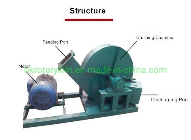 Wet and Dry Sawdust Wood Chipper Shredder Wood Chipper Machine