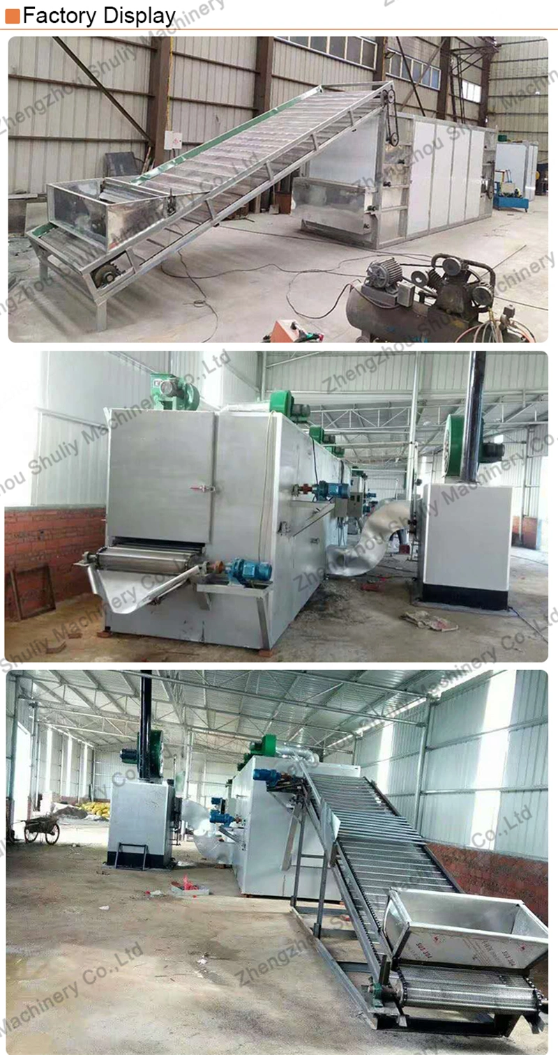 Automatic Continuous Belt Mesh Drying Machine for Food Medicinal Wood