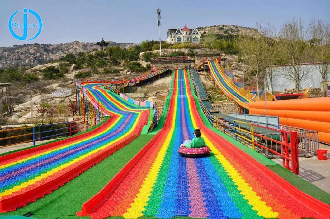 Plastic Dry Rainbow Slide for Sale, Amusement Park Dry Rainbow Slide