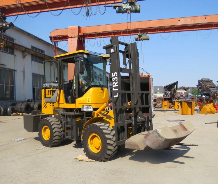 Rough Road Ltmg 3.5 Ton 4WD All Terrain Forklift Rough Terrain Forklift 3 Ton