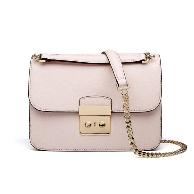 Lady Saffiano Leather Handbag Genuine Cowhide Shoulder Messenger Bag