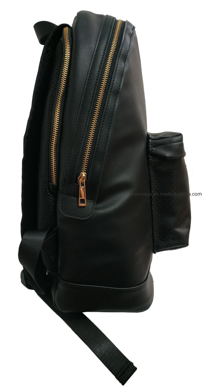Fashion Canvas Backpack with PU Strap