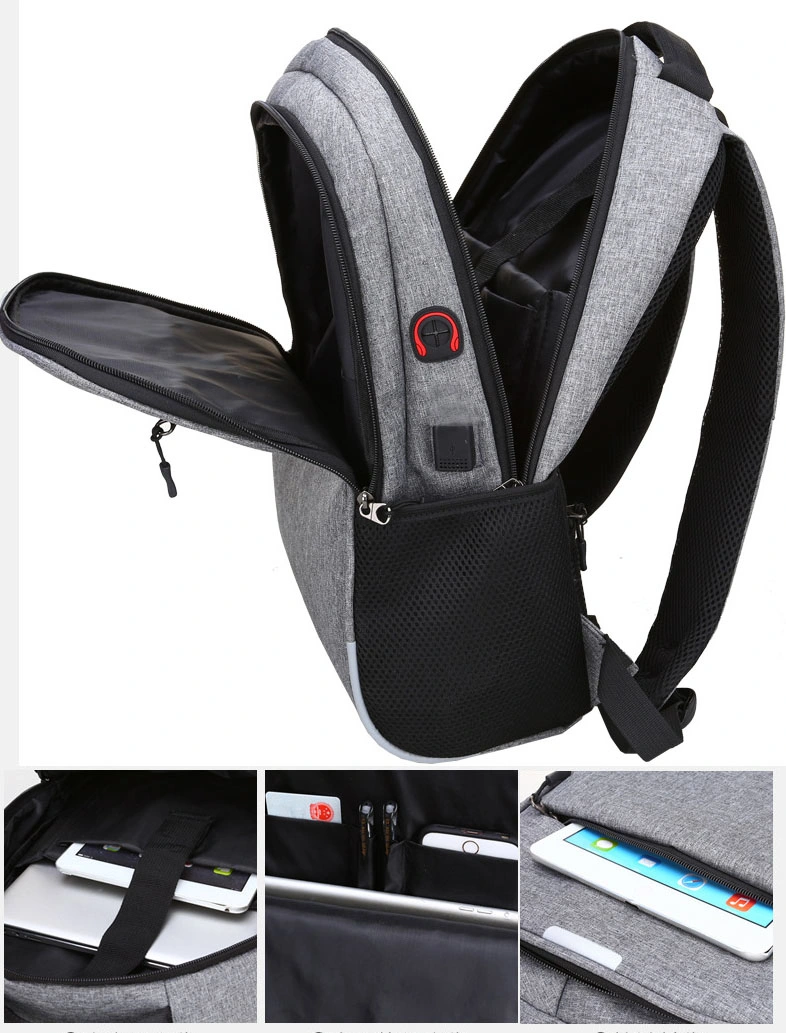 Aoking USB Charging Notebook Backpack Computer Laptop Bag Slim Laptop Bags Backpack