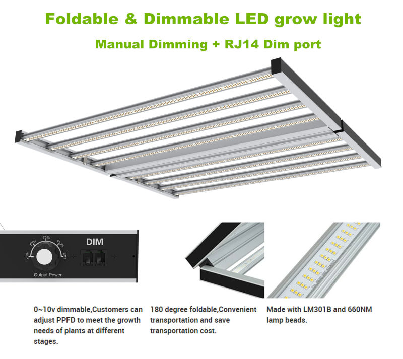 660W 880W 1000W Full Spectrum Dimmable LED Grow Light for Plants