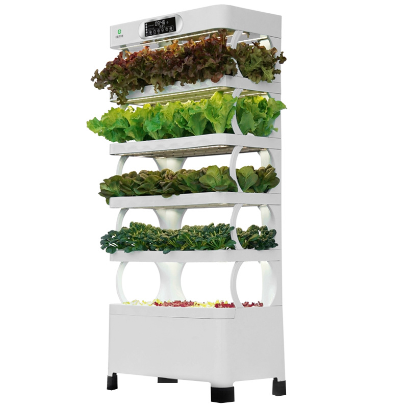 Indoor Microgreen Growing/Seedling Hydroponics System with Intelligent LED Grow Lights