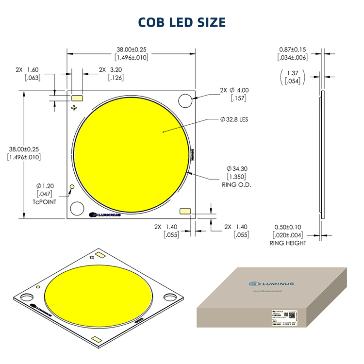 285W LED Grow Light with Luminus Cxm32 COB for Indoor Plants