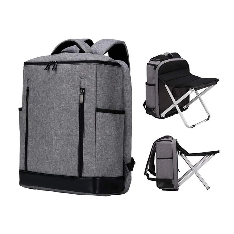 Multi-Functional Travel Folding Stool Backpack Bag with Foldable Camping Seat Combo Pack