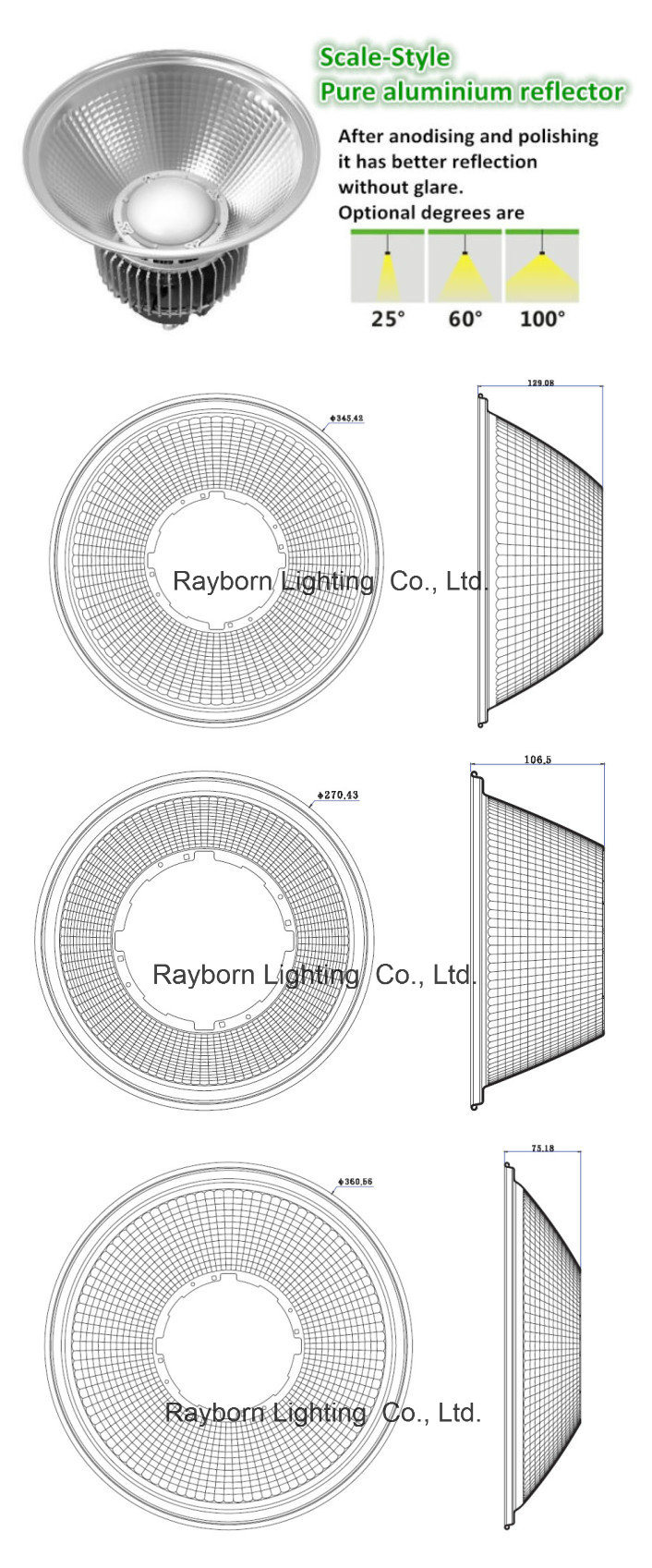 200W High Power LED Industrial Hanging High Bay Light LED Pendant Lamps