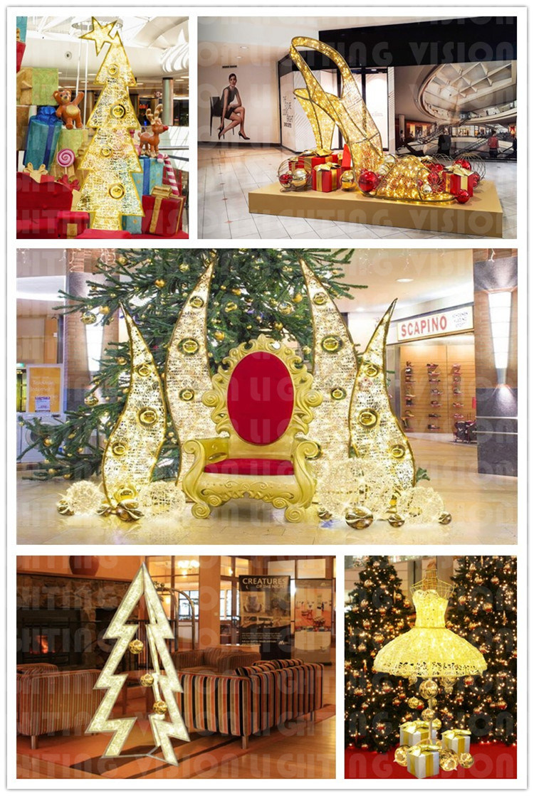 LED 3D Star Motif Ramadan LED Lights Decoration for Mall