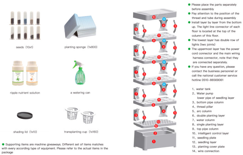 Small Home Complete Vertical Indoor Hydroponic Lighting Growing Systems