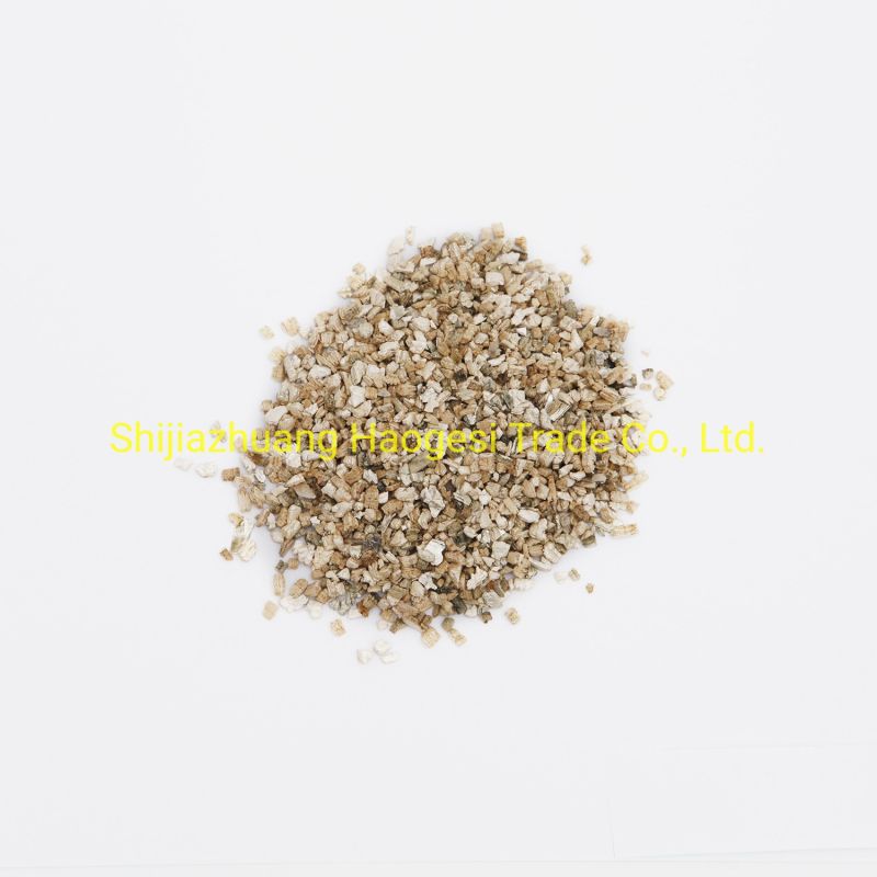 Professional Factory Manufacturing Expanded Golden and Silvery Vermiculite for Horticultural Fertilizer Soil Improvement