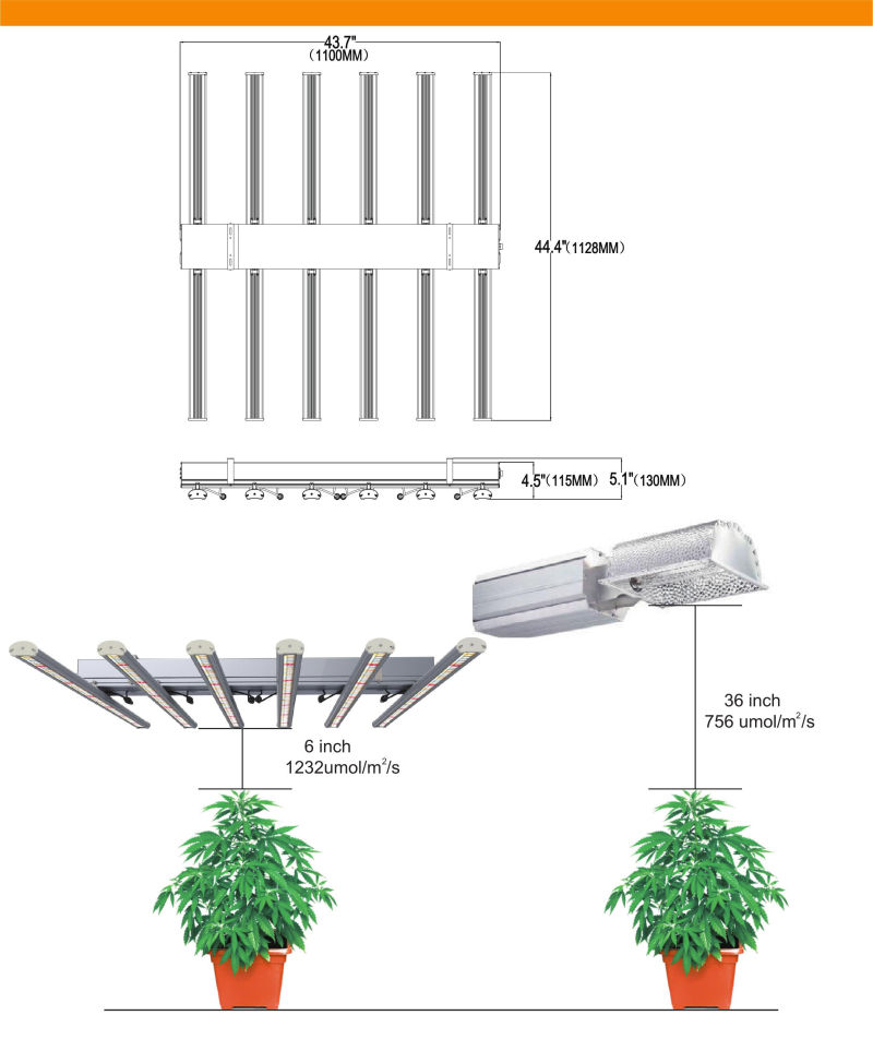 640W LED Plant Grow Lights Full Spectrum Floriculture Grow Lights